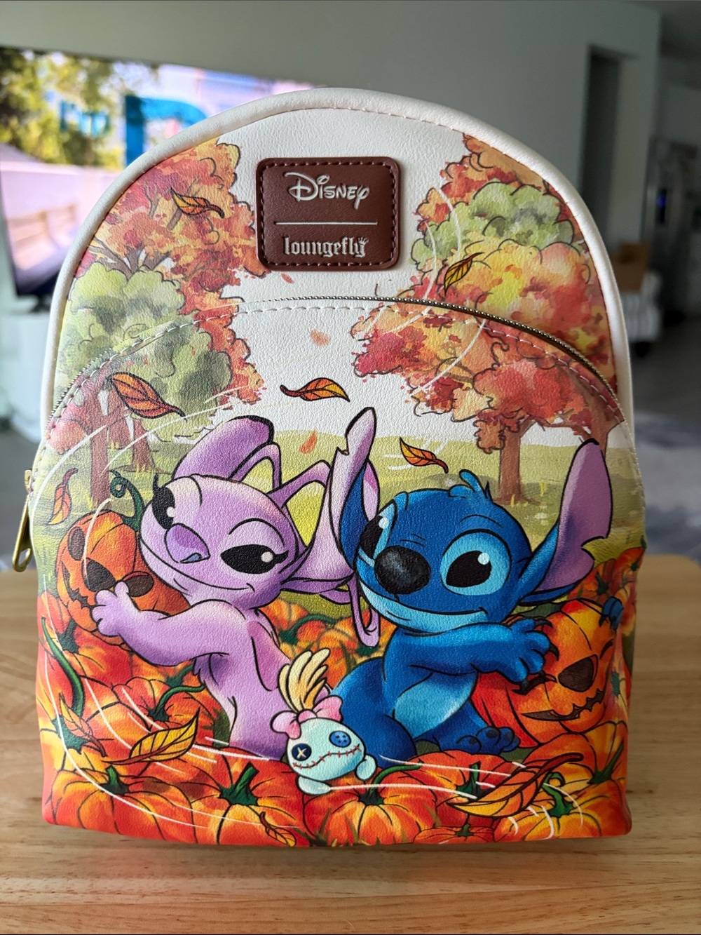 Loungefly Purple & Blue Stitch and Angel Kids Mini Backpack